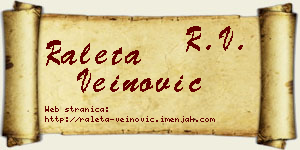 Raleta Veinović vizit kartica